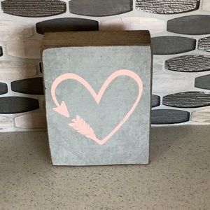 Rustic Block-Boho Heart